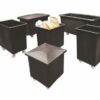 100% Recylced Polyethylene Mobile Tapered Truck; 72L; Black - GBK072