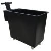 100% Recylced Polyethylene Mobile Tapered Truck with Handle; 200L; Black - GBK18200H