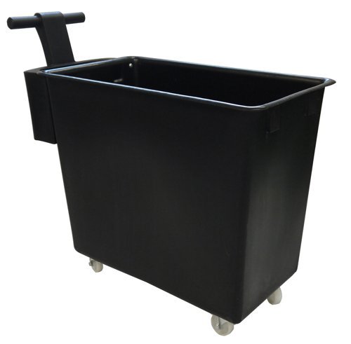 100% Recylced Polyethylene Mobile Tapered Truck with Handle; 200L; Black - GBK18200H