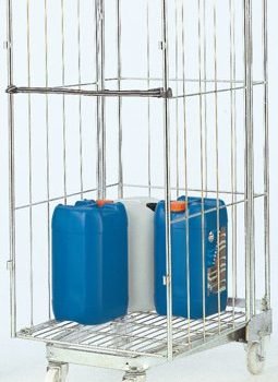 'A' Type Nestable Roll Container; 3 Sided; 500kg; Silver - RB1723
