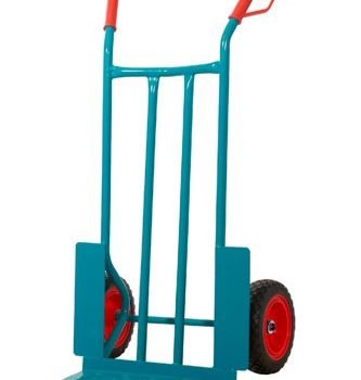 Apollo Heavy Duty Sack Truck; Extra Wide; Puncture Proof Wheels; Steel; 250kg; Teal - GI702R