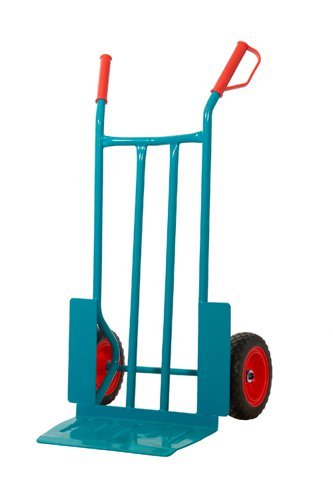 Apollo Heavy Duty Sack Truck; Extra Wide; Puncture Proof Wheels; Steel; 250kg; Teal - GI702R