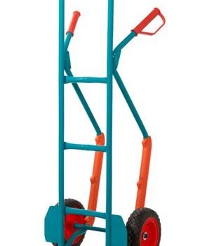 Apollo Heavy Duty Sack Truck; High Back; Puncture Proof Wheels; Steel; 300kg; Teal - GI701R