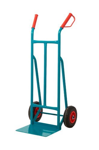 Apollo Heavy Duty Sack Truck; Standard Unit; Puncture Proof Wheels; Steel; 200kg; Teal - GI703R