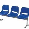 Beam Bench; 3 Seats; Steel/Polypropylene; Blue/Grey - BBT03Z