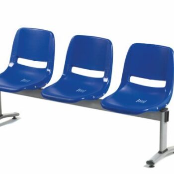 Beam Bench; 3 Seats; Steel/Polypropylene; Blue/Grey - BBT03Z