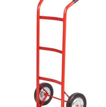 Budget Looped Handle Sack Truck; Solid Wheels; Steel; 100kg; Red - GI258H