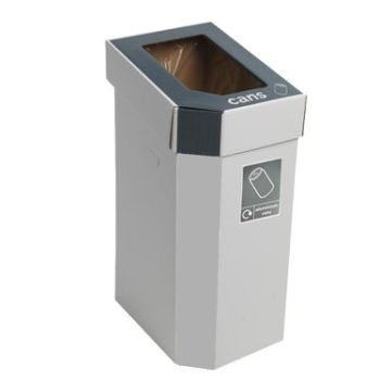 Cardboard Recycling Bin; Set of 5; 60L; White Body; Multiple Colours; Carboard - CB030Z