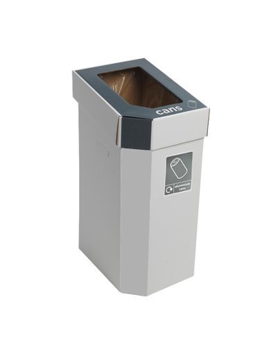 Cardboard Recycling Bin; Set of 5; 60L; White Body; Multiple Colours; Carboard - CB030Z