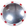 Circular Traffic Mirror with Reflective Edges; 600mm dia; White/Red - TMRC60Z