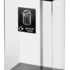 Clear Recycling Bin c/w Sticker 60L; Clear Body; Black Lid; Plastic - CRB060_BLLGWST