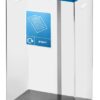 Clear Recycling Bin c/w Sticker 60L; Clear Body; Blue Lid; Plastic - CRB060_BULPAST