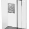 Clear Recycling Bin c/w Sticker 60L; Clear Body; Grey Lid; Plastic - CRB060_GYLCAST