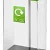 Clear Recycling Bin c/w Sticker 60L; Clear Body; Lime Green Lid; Plastic - CRB060_LGLMRST