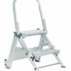 Climb-It Easy Slope Aluminium Folding Leader Step; 2 Tread; Aluminium; 150kg; Silver - AFGS2Z