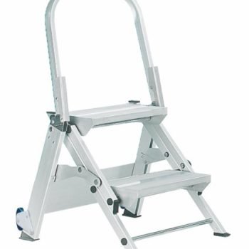 Climb-It Easy Slope Aluminium Folding Leader Step; 2 Tread; Aluminium; 150kg; Silver - AFGS2Z