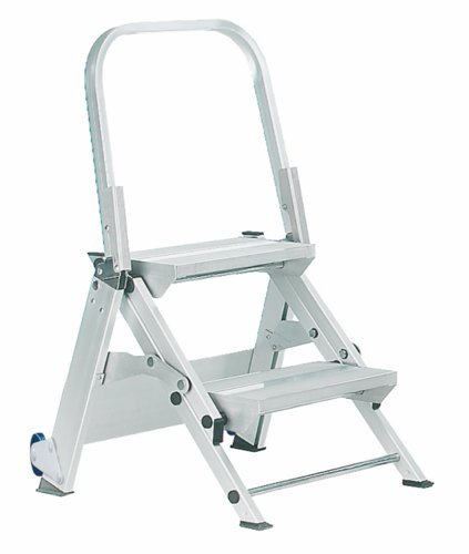 Climb-It Easy Slope Aluminium Folding Leader Step; 2 Tread; Aluminium; 150kg; Silver - AFGS2Z