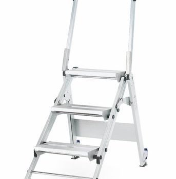 Climb-It Easy Slope Aluminium Folding Leader Step; 3 Tread; Aluminium; 150kg; Silver - AFGS3Z