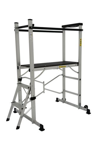 Climb-It Folding Work Platform; 2 Tread; 150kg; Silver/Black - EP880Y