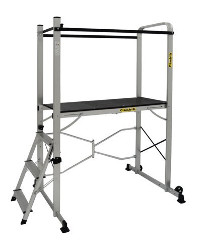 Climb-It Folding Work Platform; 3 Tread; 150kg; Silver/Black - EP990Y