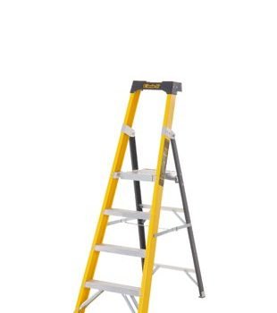 Climb-It Glass Fibre Platform Stepladder; 4 Tread; 150kg; Yellow/Black - GFP44Z