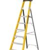 Climb-It Glass Fibre Platform Stepladder; 6 Tread; 150kg; Yellow/Black - GFP46Z
