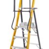 Climb-It Glass Fibre Podium Step; 3 Tread; 150kg; Yellow/Black - GFP53Z