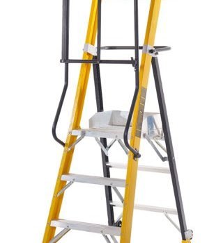 Climb-It Glass Fibre Podium Step; 3 Tread; 150kg; Yellow/Black - GFP53Z