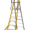 Climb-It Glass Fibre Podium Step; 6 Tread; 150kg; Yellow/Black - GFP56Z