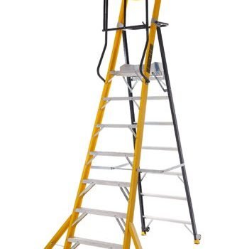 Climb-It Glass Fibre Podium Step; 7 Tread; 150kg; Yellow/Black - GFP57Z