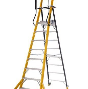 Climb-It Glass Fibre Podium Step; 8 Tread; 150kg; Yellow/Black - GFP58Z