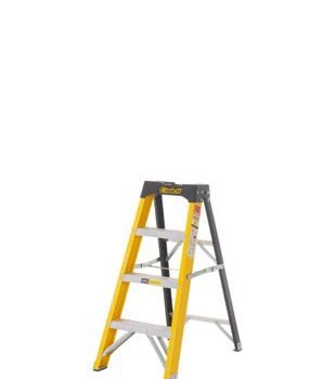Climb-It Glass Fibre Swingback Stepladder; 3 Tread; 150kg; Yellow/Black - GFS33Z
