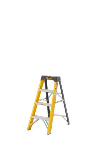Climb-It Glass Fibre Swingback Stepladder; 3 Tread; 150kg; Yellow/Black - GFS33Z