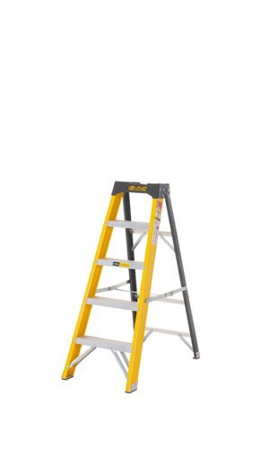 Climb-It Glass Fibre Swingback Stepladder; 4 Tread; 150kg; Yellow/Black - GFS34Z