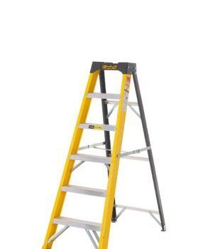 Climb-It Glass Fibre Swingback Stepladder; 5 Tread; 150kg; Yellow/Black - GFS35Z