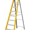 Climb-It Glass Fibre Swingback Stepladder; 7 Tread; 150kg; Yellow/Black - GFS37Z