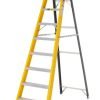 Climb-It Glass Fibre Swingback Stepladder; 8 Tread; 150kg; Yellow/Black - GFS38Z