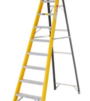 Climb-It Glass Fibre Swingback Stepladder; 8 Tread; 150kg; Yellow/Black - GFS38Z