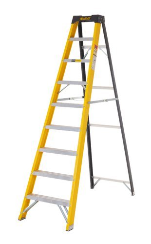Climb-It Glass Fibre Swingback Stepladder; 8 Tread; 150kg; Yellow/Black - GFS38Z