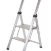 Climb-It Slim Folding Step; 2 Tread; Aluminium; 150kg; Silver - FS192Z