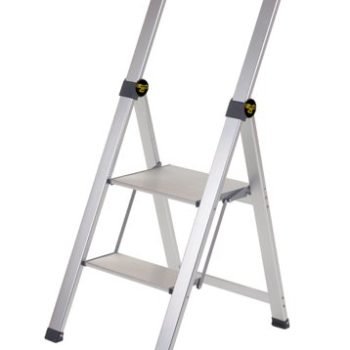 Climb-It Slim Folding Step; 2 Tread; Aluminium; 150kg; Silver - FS192Z