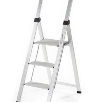 Climb-It Slim Folding Step; 3 Tread; Aluminium; 150kg; Silver - FS193Z