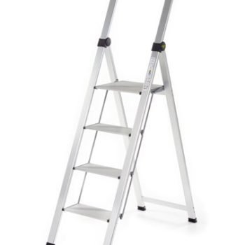 Climb-It Slim Folding Step; 4 Tread; Aluminium; 150kg; Silver - FS194Z