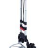 Compact Impact Stairclimber; 3 Star Wheels; Aluminum; 30/60kg; Silver/Red/Black - GI083Y