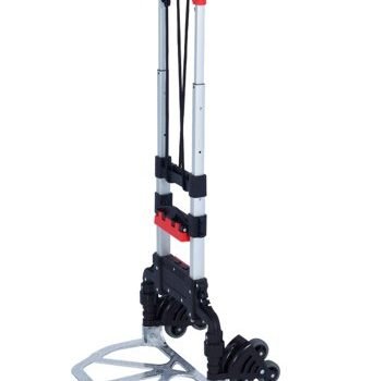 Compact Impact Stairclimber; 3 Star Wheels; Aluminum; 30/60kg; Silver/Red/Black - GI083Y
