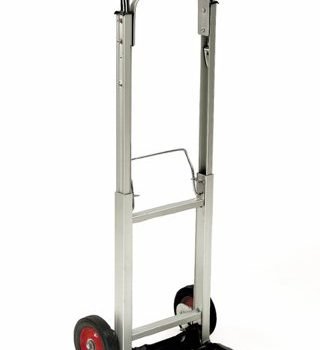 Compact Sack Truck; Solid Wheels; Aluminum; 90kg; Silver/Black - GI960Y