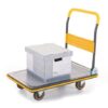 Deluxe Folding Trolley; 914 x 620 x 870; Fixed/Swivel Castors; Steel; 300kg; Yellow/Black/Grey - GIK03Y