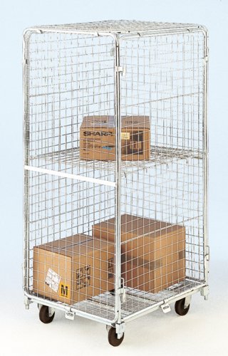 Demountable Roll Container; 4 Security Sides (50 x 50mm Mesh); Internal Height mm: 1640; 500kg; Silver - RB1835