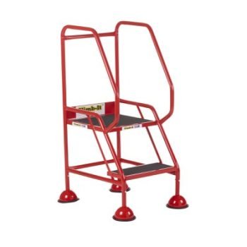 Domed Feet Step - 2 Tread - Anti Slip - Red - AAD02SR