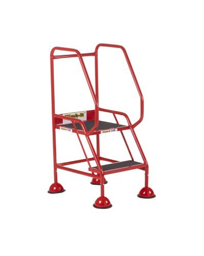 Domed Feet Step - 2 Tread - Anti Slip - Red - AAD02SR